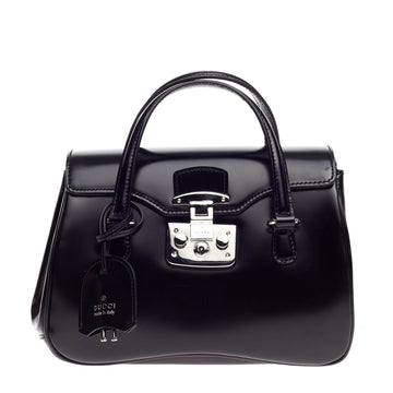 Gucci Lady Lock Satchel Leather Small