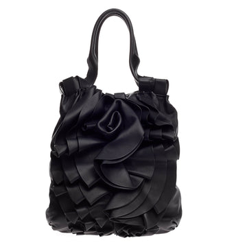 Valentino Rose Vertigo Tote Leather