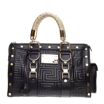 Versace Snap Out Of It Bag Matelasse Leather Medium