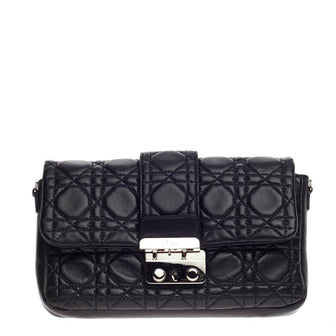 Christian Dior New Lock Pouch Cannage Quilt Lambskin Mini