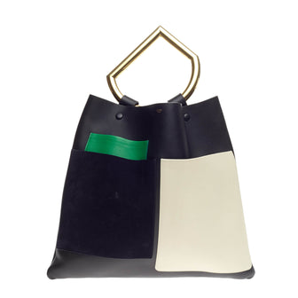 Celine Geometrical Tote Leather and Suede Large