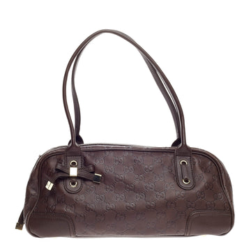 Gucci Princy Boston Bag Guccissima Leather Small