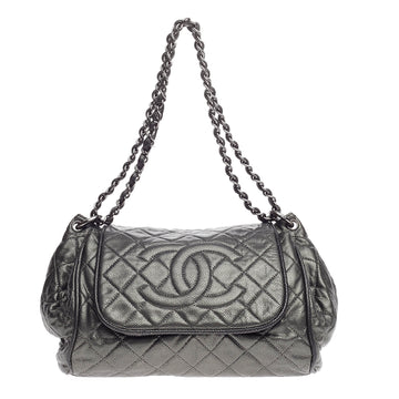 Chanel Timeless Accordion Flap Quilted Caviar