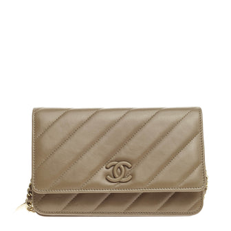 Chanel Wallet on Chain Diagonal Quilted Leather