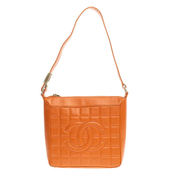 Chanel Chocolate Bar CC Shoulder Bag Quilted Leather Small