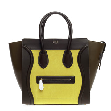 Celine Tricolor Luggage Nubuck Mini