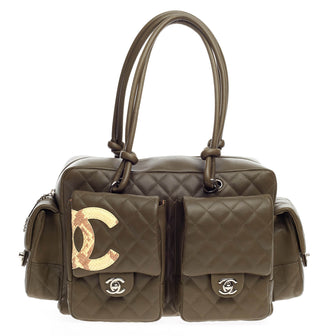 Chanel Cambon Multipocket Reporter Quilted Lambskin Large