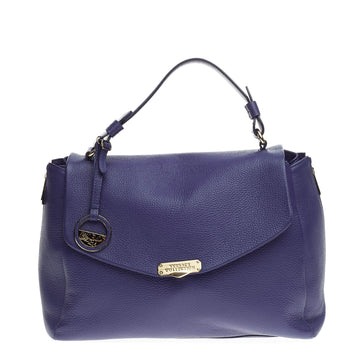 Versace Flap Satchel Leather Large