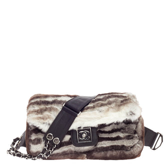 Chanel Sport Line Flap Bum Bag Fur Medium
