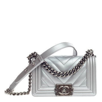 Chanel Boy Flap Chevron Calfskin Small