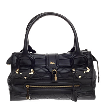 Burberry Manor Bag Quilted Leather Large