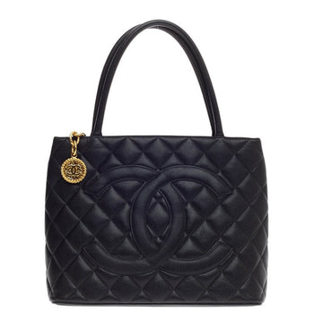 Chanel Medallion Tote Quilted Caviar