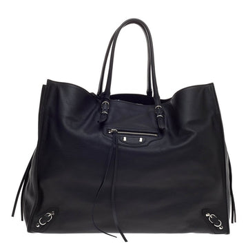 Balenciaga Papier Papier A4 Zip Around Classic Studs Leather