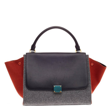 Celine Tricolor Trapeze Leather and Felt Medium