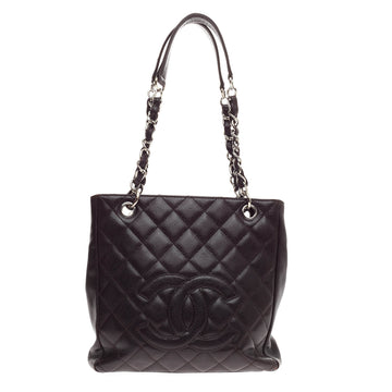 Chanel Petite Shopping Tote Quilted Caviar