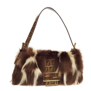 Fendi Baguette Skunk Fur Medium