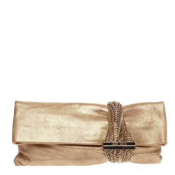 Jimmy Choo Chandra Chain Clutch Leather