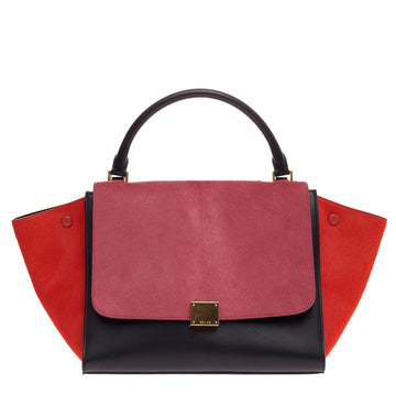 Celine Tricolor Trapeze Pony Hair Medium