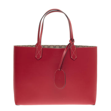 Gucci Reversible Tote Leather and GG Coated Canvas Medium
