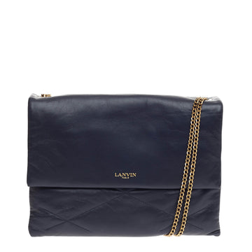 Lanvin Sugar Flap Shoulder Bag Quilted Leather Medium