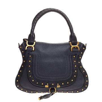Chloe Marcie Satchel Studded Leather Medium