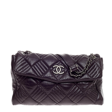 Chanel In and Out Flap Quilted Lambskin Maxi