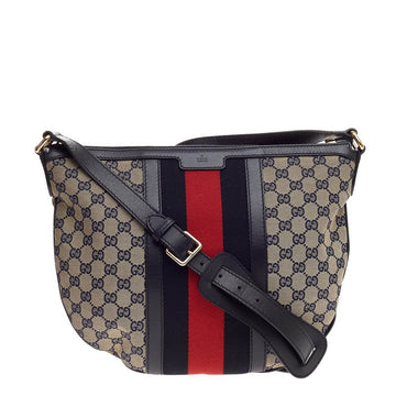 Gucci Vintage Web Saddle Messenger GG Canvas Medium