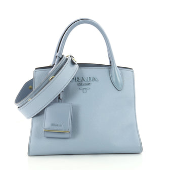 Prada Monochrome Tote Saffiano Leather with City Blue 3460007