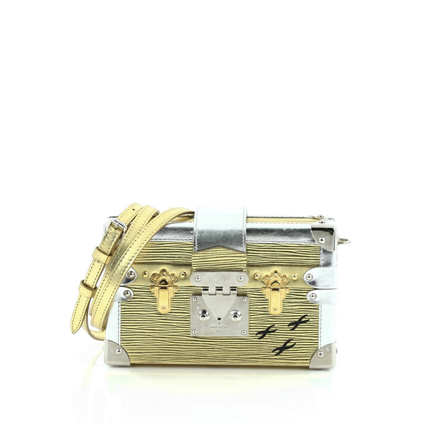 Louis Vuitton Metallic Gold/Silver Epi Leather Petite Malle Bag