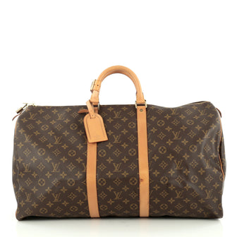 Louis Vuitton Keepall Bag Monogram Canvas 55 Brown