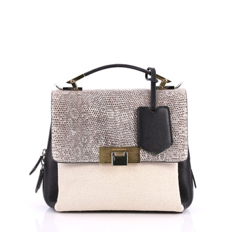 Balenciaga Le Dix Soft Cartable Top Handle Bag Mixed Media Mini Neutral 3126501