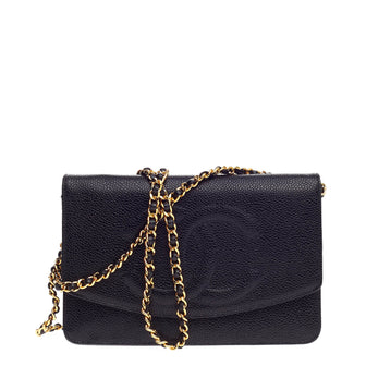 Chanel Timeless Wallet on Chain Caviar