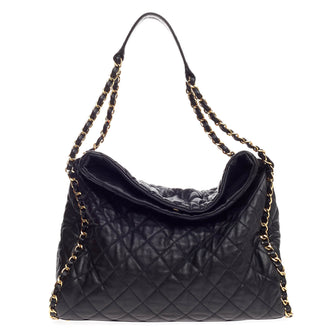 Chanel Chain Me Hobo Quilted Leather Large