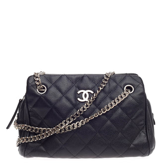 Chanel Bijoux Chain Tote Quilted Caviar Small