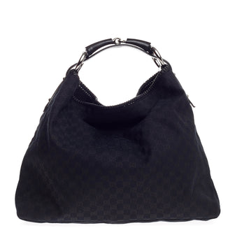 Gucci Horsebit Hobo GG Canvas Large