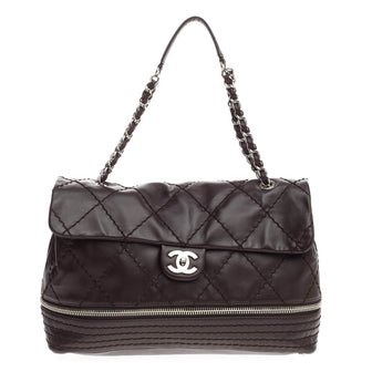 Chanel Expandable Ligne Flap Quilted Calfskin Medium