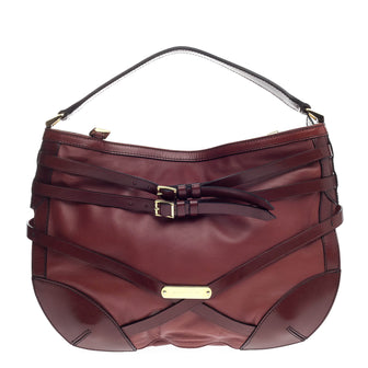 Burberry Bridle Dutton Hobo Leather Small