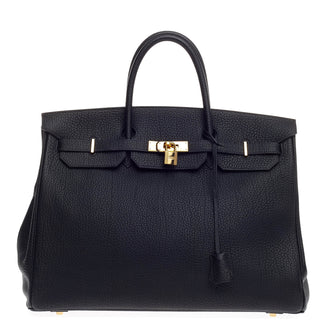 Hermes Birkin Blue Fjord with Gold Hardware 40