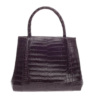 Nancy Gonzalez Convertible Tote Pleated Crocodile Medium