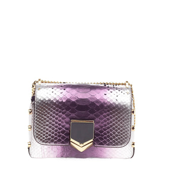 Jimmy Choo Lockett Chain Shoulder Bag Python Petite