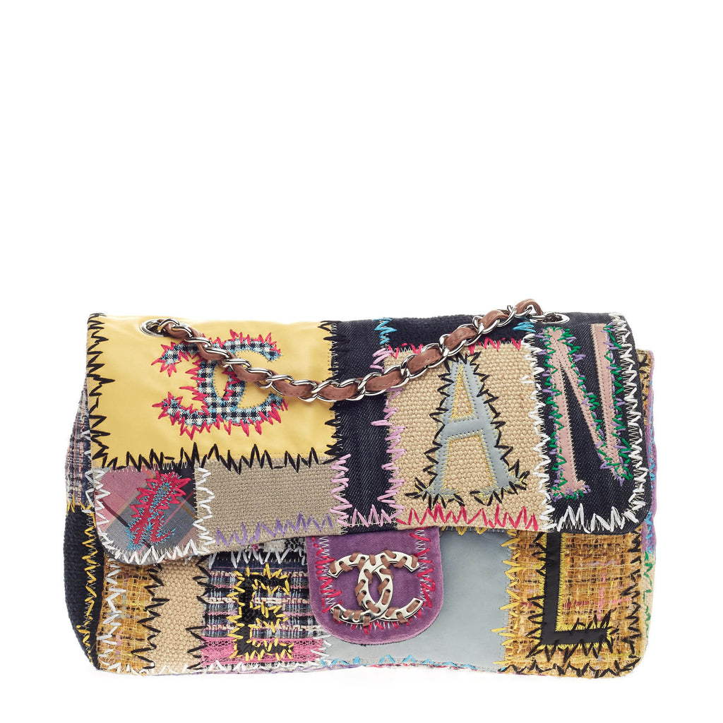 Buy Chanel Classic Single Flap Bag Multicolor Patchwork Jumbo 892702