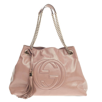 Gucci Soho Shoulder Bag Chain Strap Patent Medium