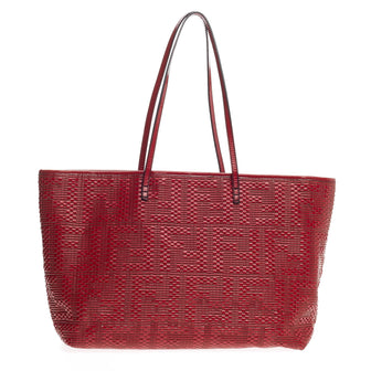 Fendi Roll Tote Woven Leather Large