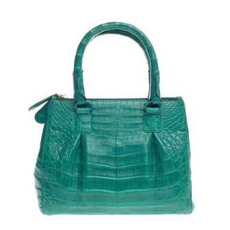 Nancy Gonzalez Double Zip Convertible Tote Crocodile Mini