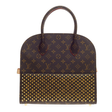 Louis Vuitton Limited Edition Christian Louboutin Shopping Bag Calf Hair and Monogram Canvas