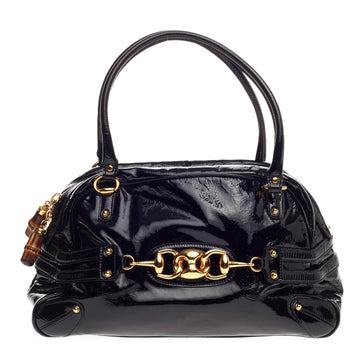 Gucci Wave Boston Bag Patent Large