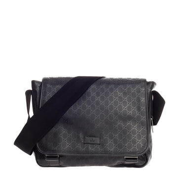 Gucci Messenger Buckle Bag GG Imprime Large