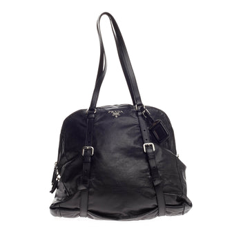 Prada Buckle Strap Shoulder Bag Nappa Leather Medium