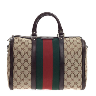 Gucci Vintage Web Boston GG Canvas Medium