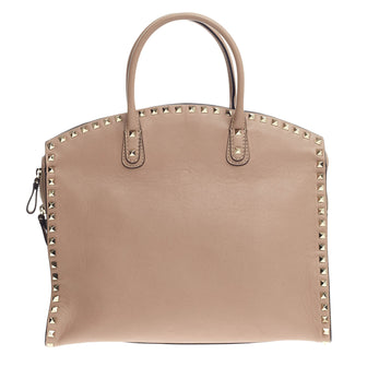 Valentino Rockstud Convertible Dome Tote Leather